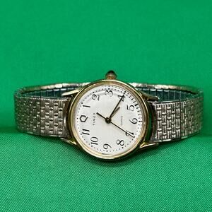 Timex Q Vintage 80s Ladies Timex Watch Working Goldtone Breguet Numerals